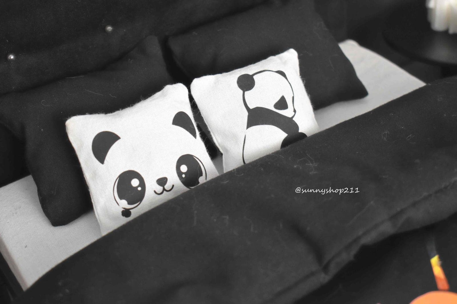 Coussin panda customisé miniature 1/4 minifee ,MSD