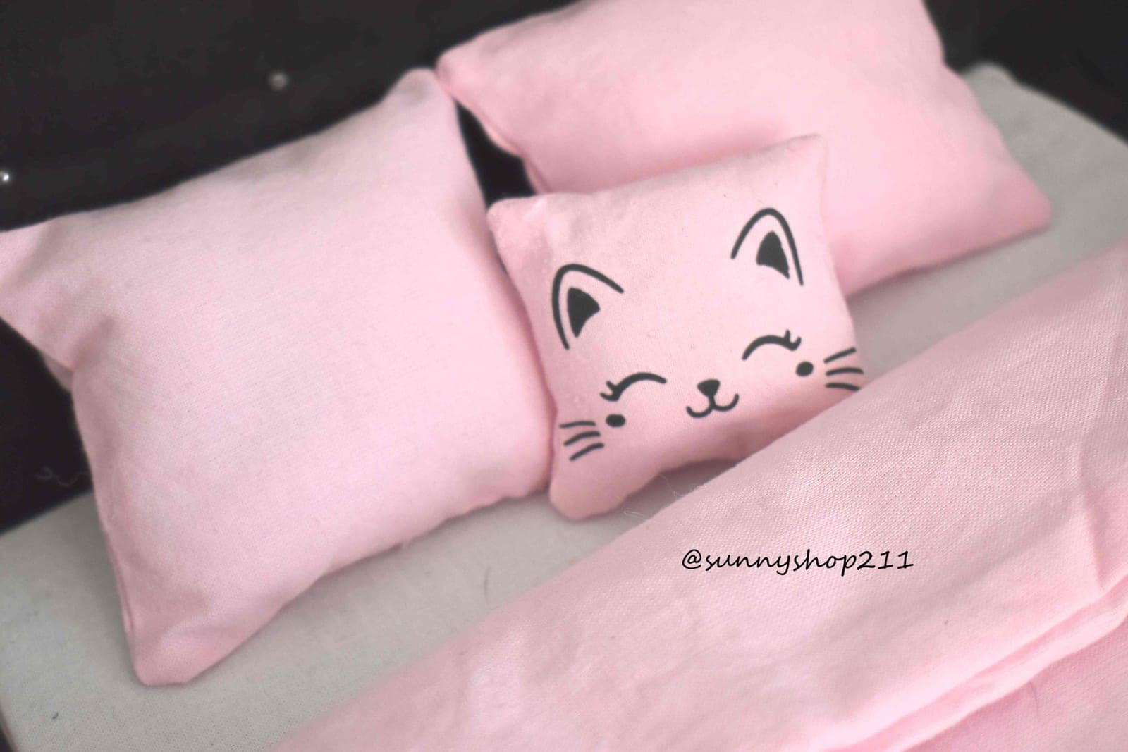 Coussin chat customisé miniature 1/6 1/4 Barbie, minifee ,MSD.