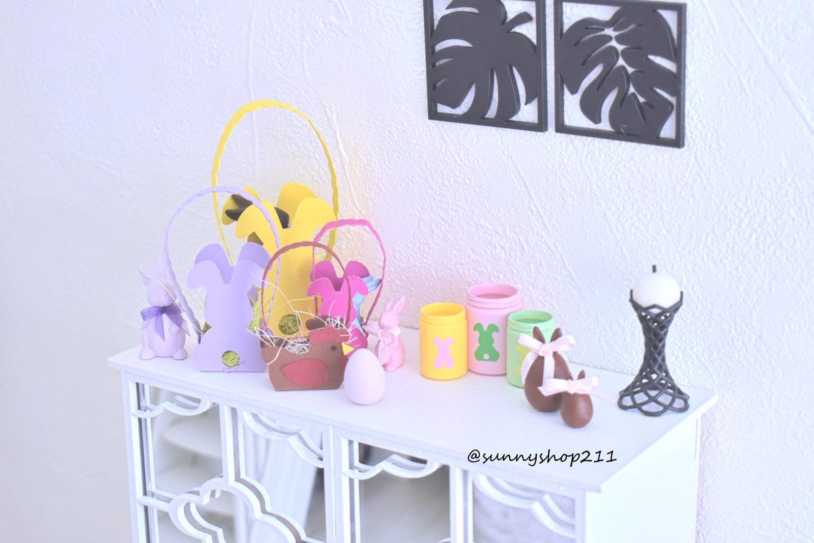 décorations de Pâques miniature