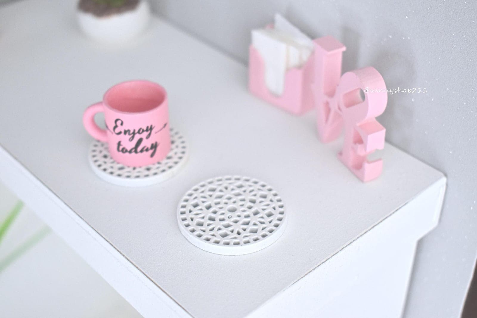 repose tasse/ sous verre 1/4 miniature bjd MSD, minifee