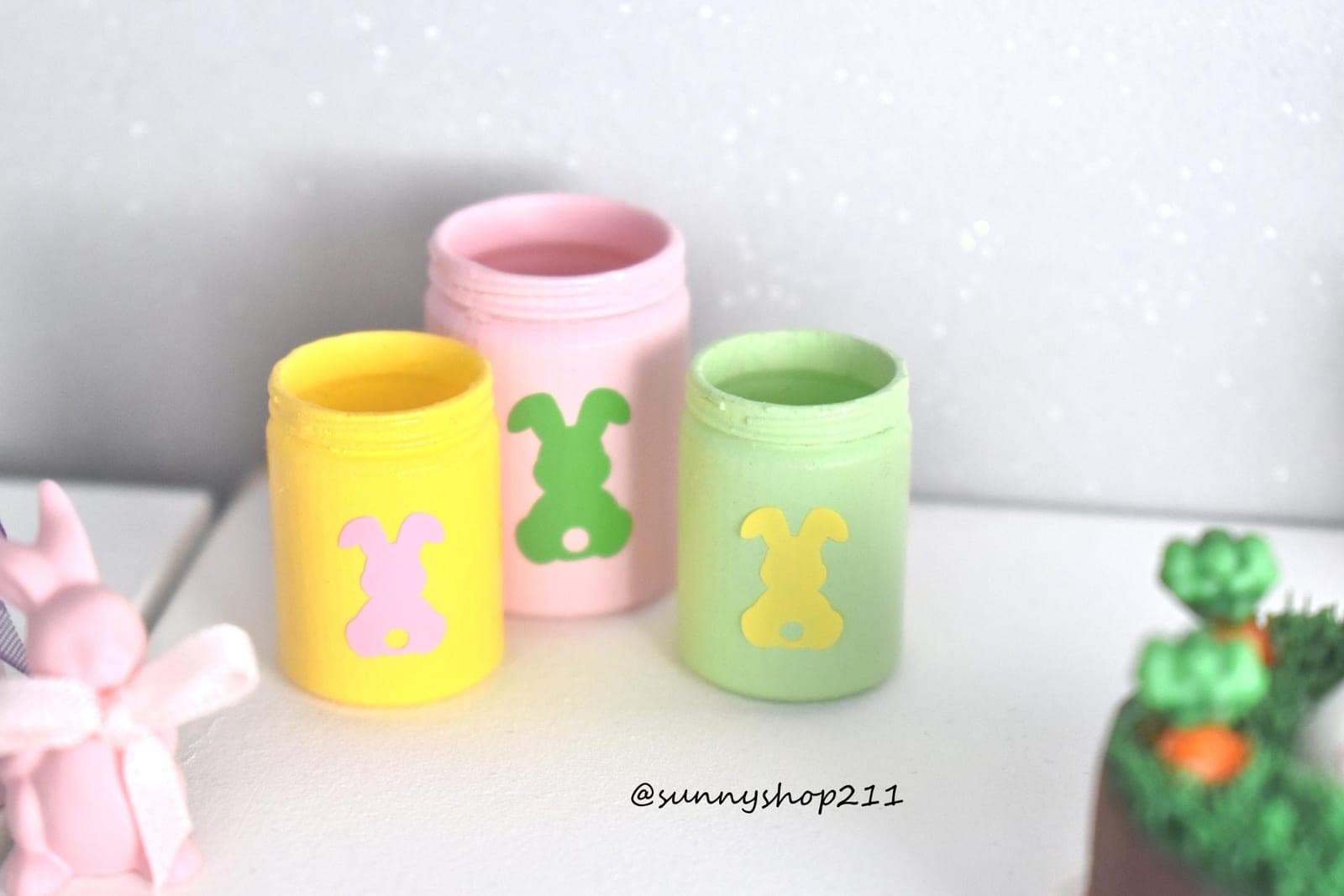 Lot photophore lapin miniature