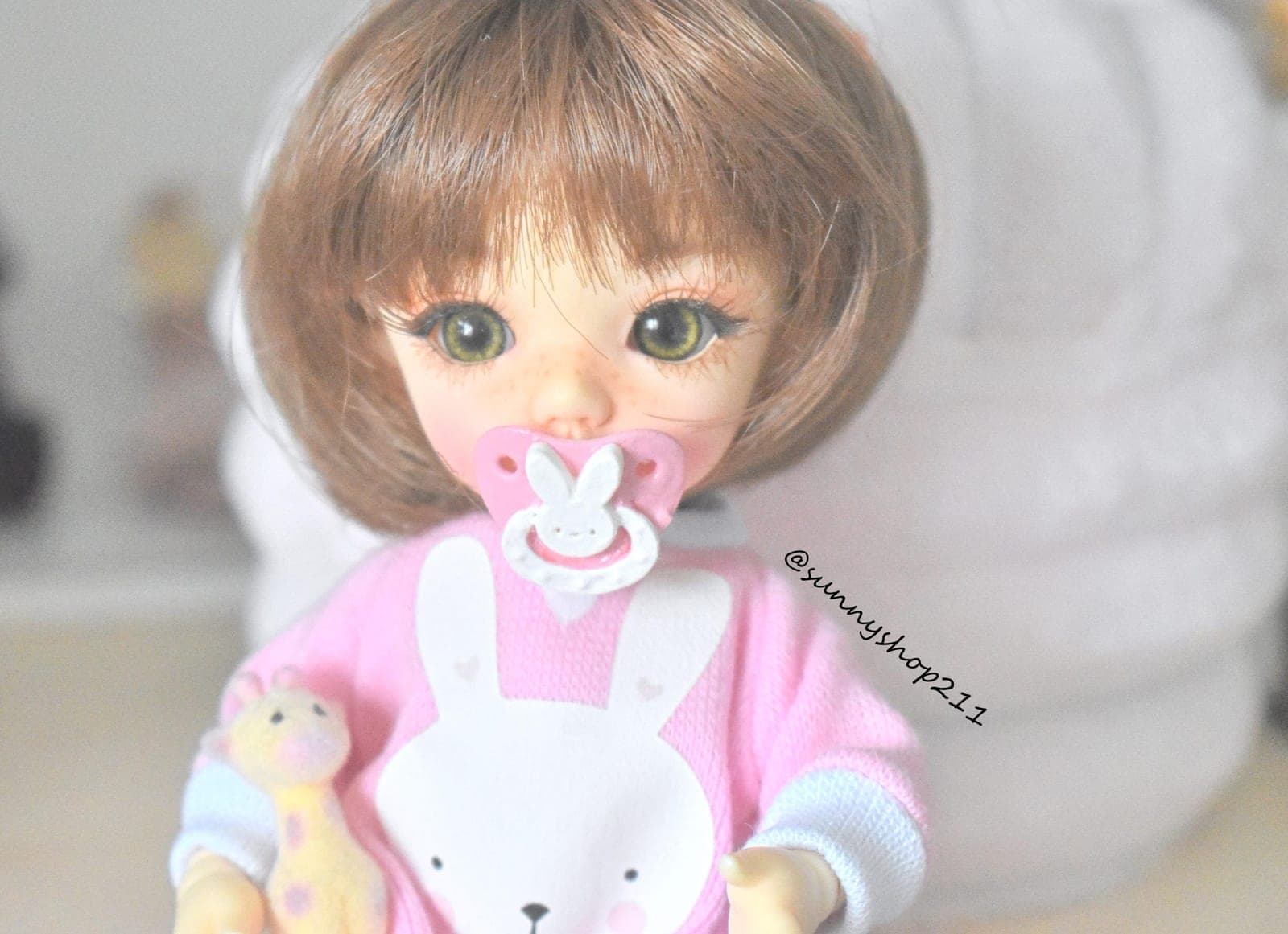 Tétine miniature simulation "lapin" bébé bjd, pukifee, Nappy choo, reborn