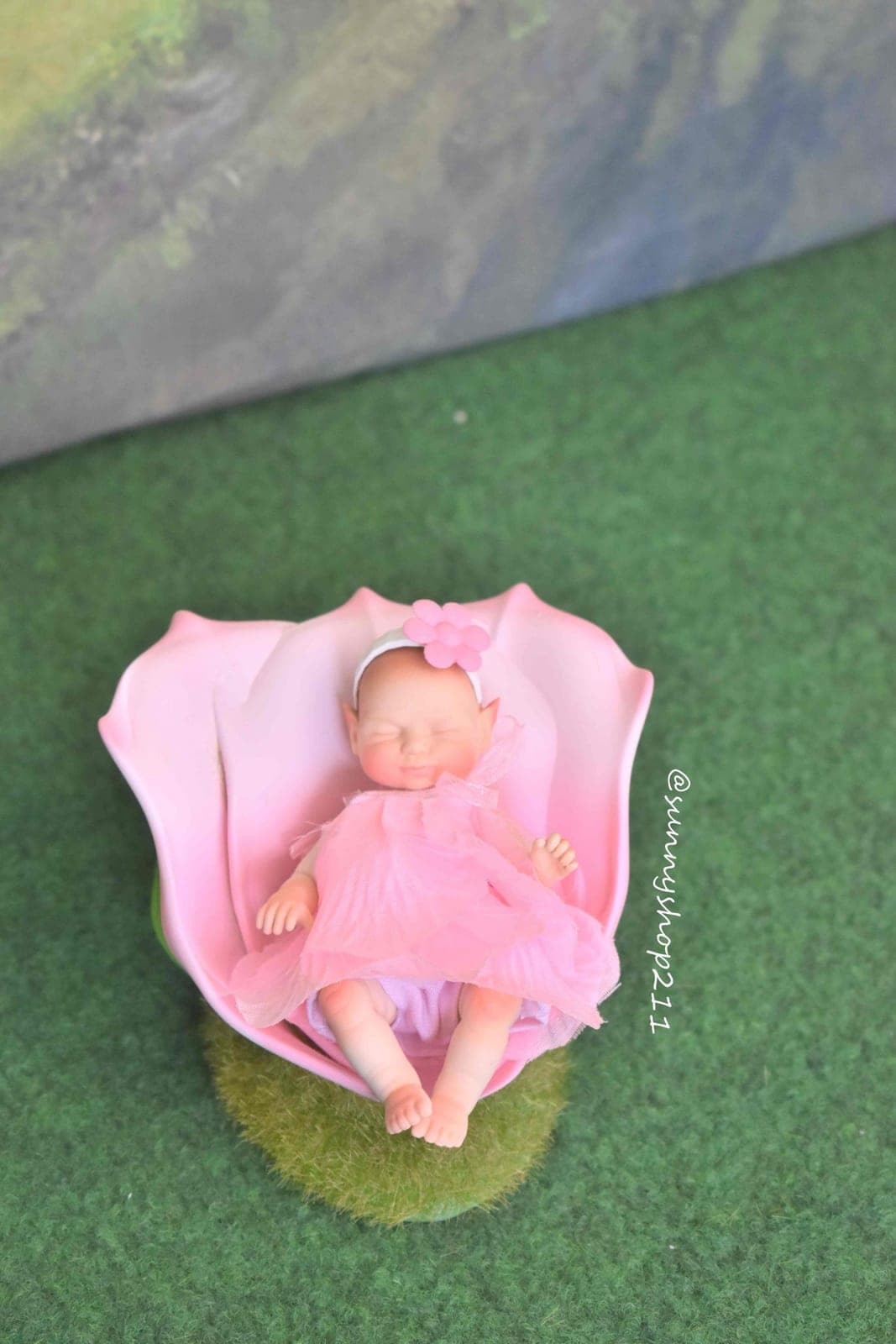 Transat pétales de roses simulation miniature bjd bébé elfes