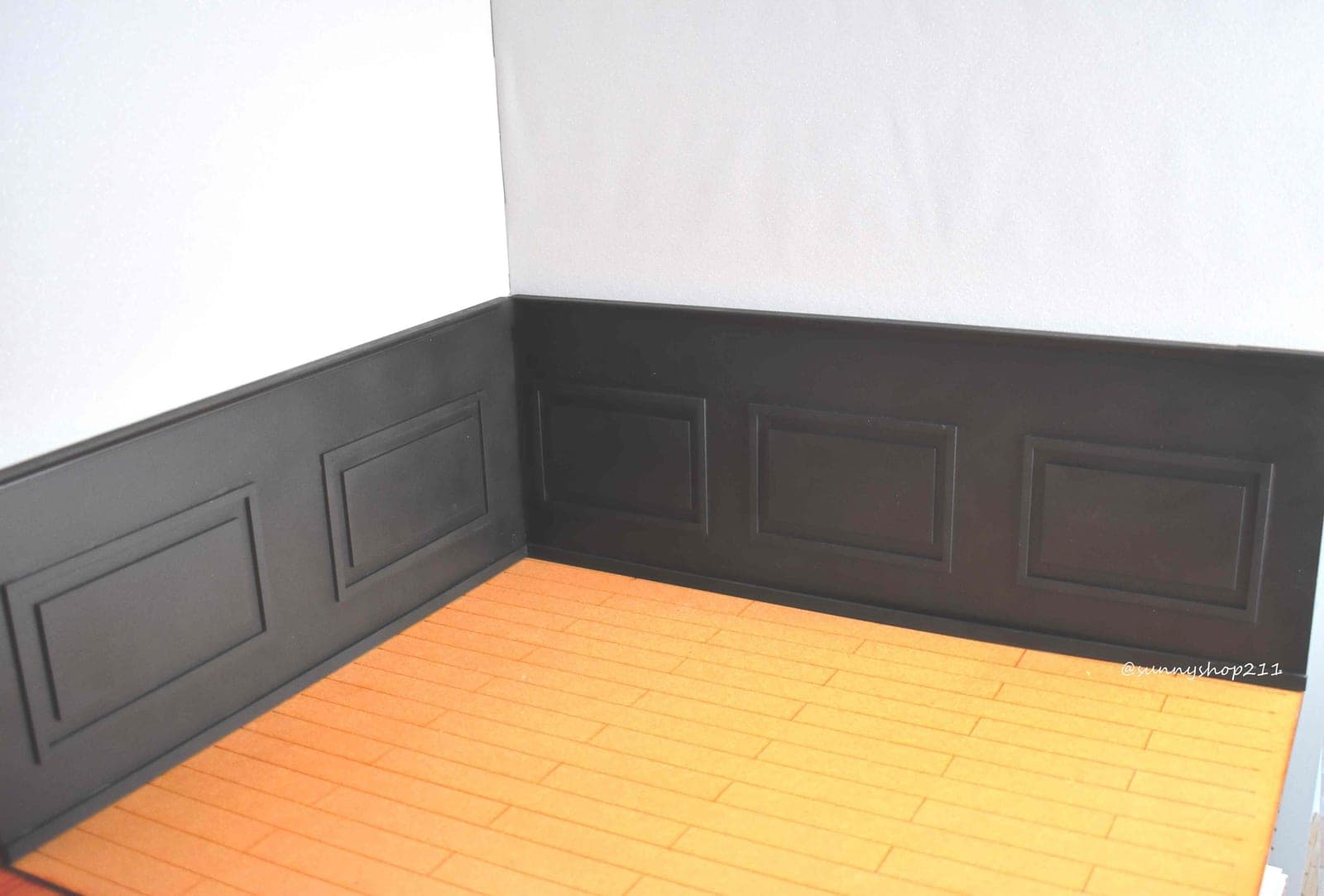 Diorama /roombox 3 walls 1/4 for bjd, minifee