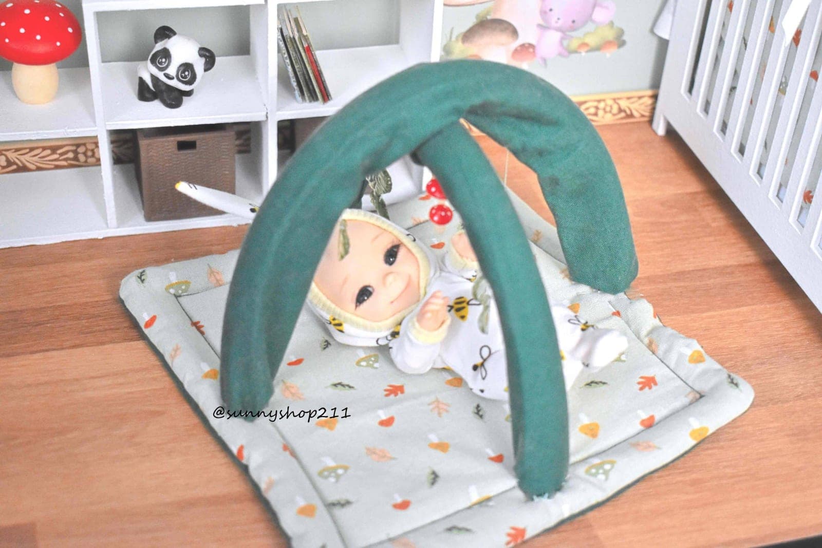 Tapis éveil champignon simulation bjd bébé, reborn, pukifee, Nappy choo