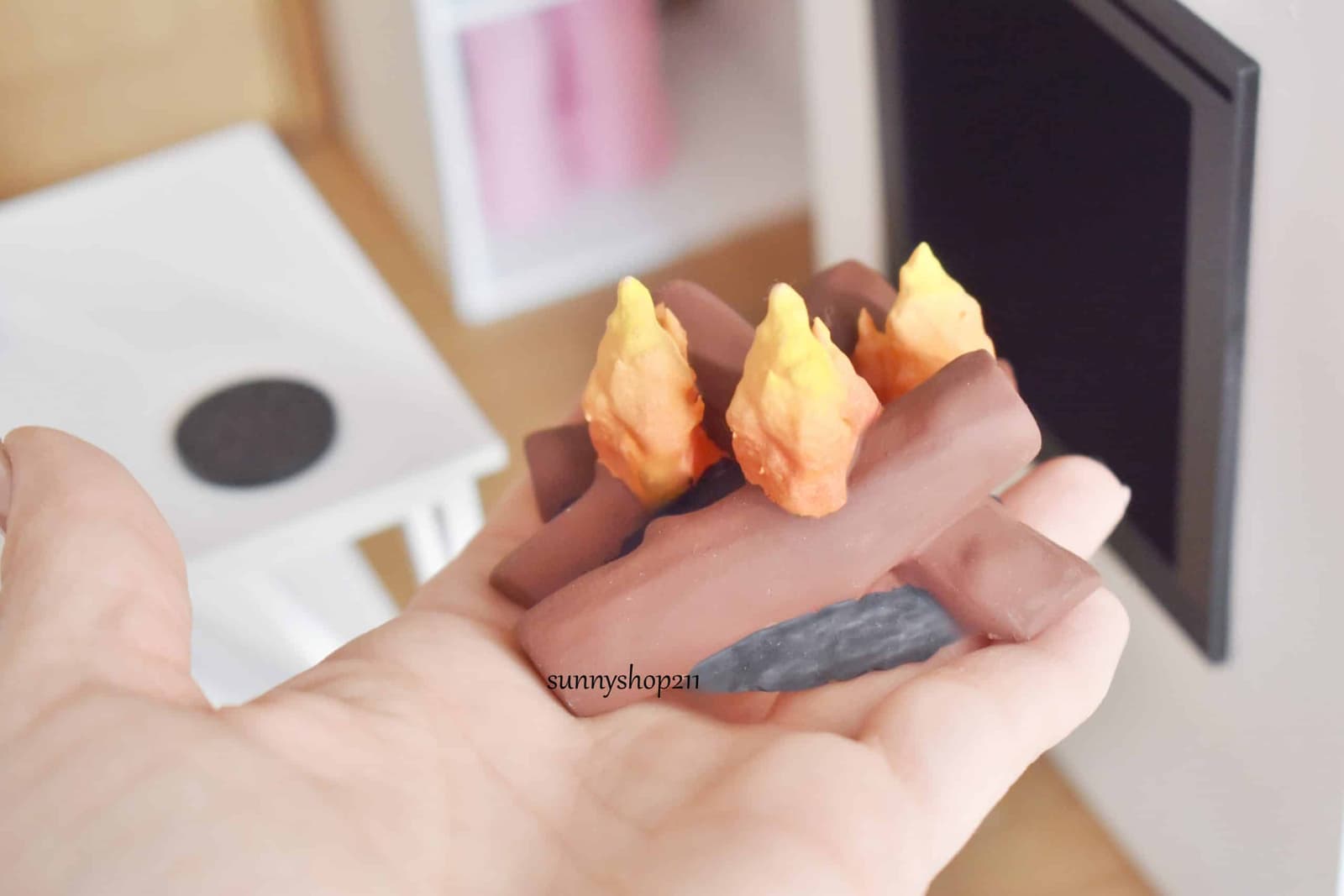 Feu de cheminée miniature 1/4 bjd minifee unoa