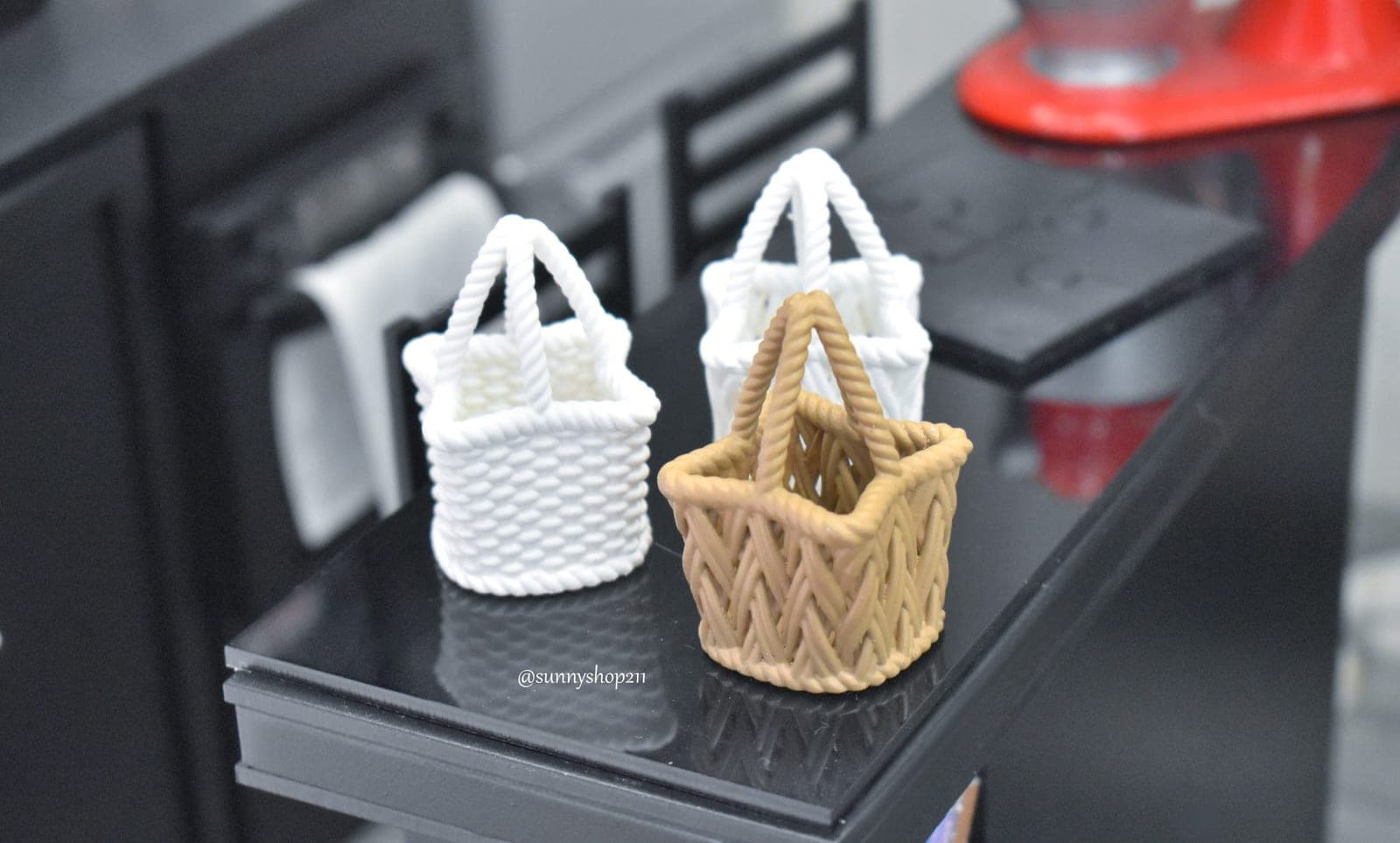 Panier décoratif miniature simulation