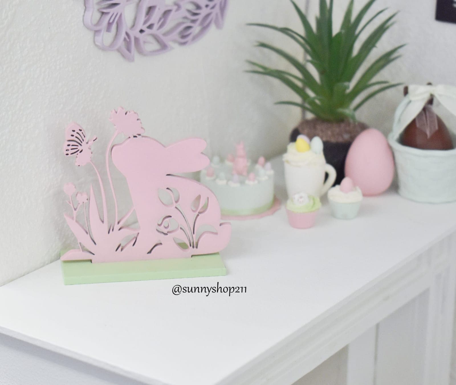 Décoration de pâques lapin miniature 1/8, 1/6, 1/4
