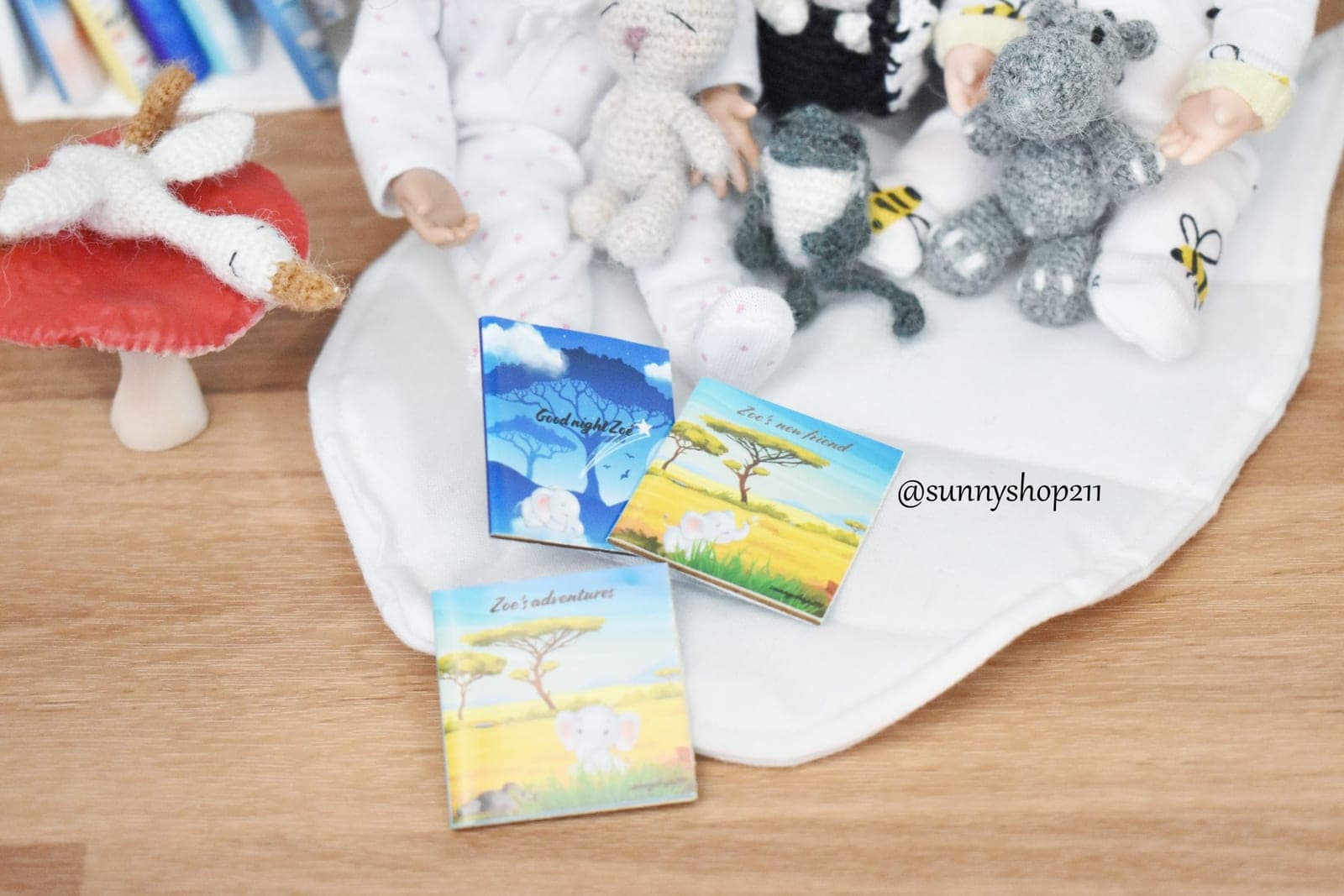 lot livres enfants miniature thème éléphant bébé bjd, pukifee,