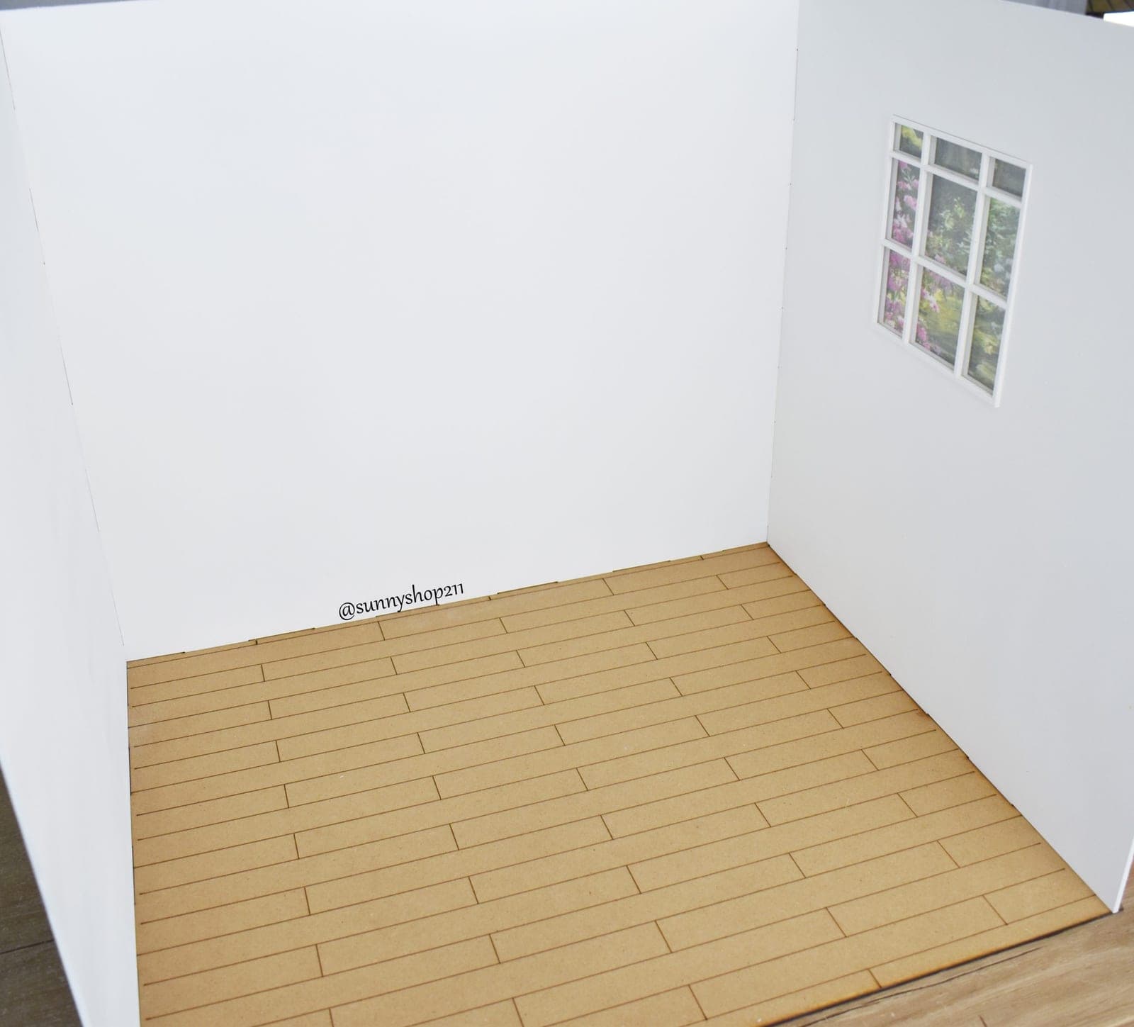 Diorama /roombox 3 murs 1/4 pour bjd, minifee