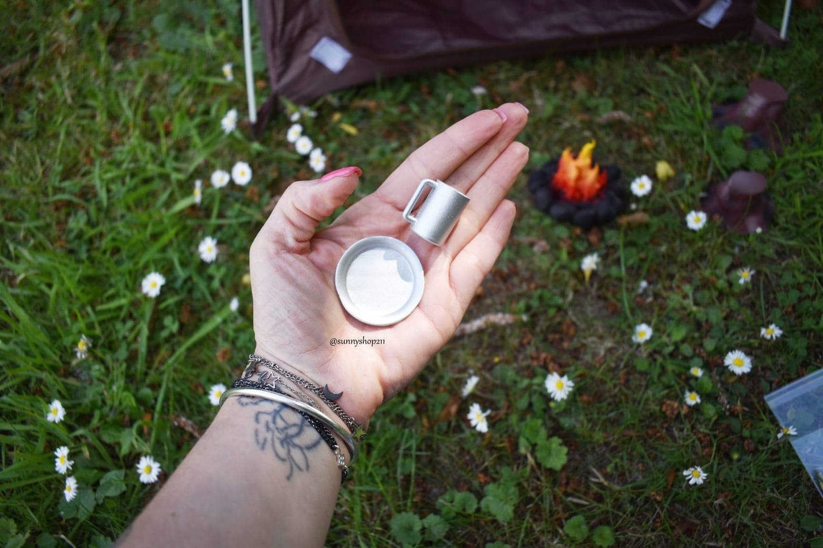 Ensemble de vaisselle de camping simulation miniature, 1/4 bjd minifee