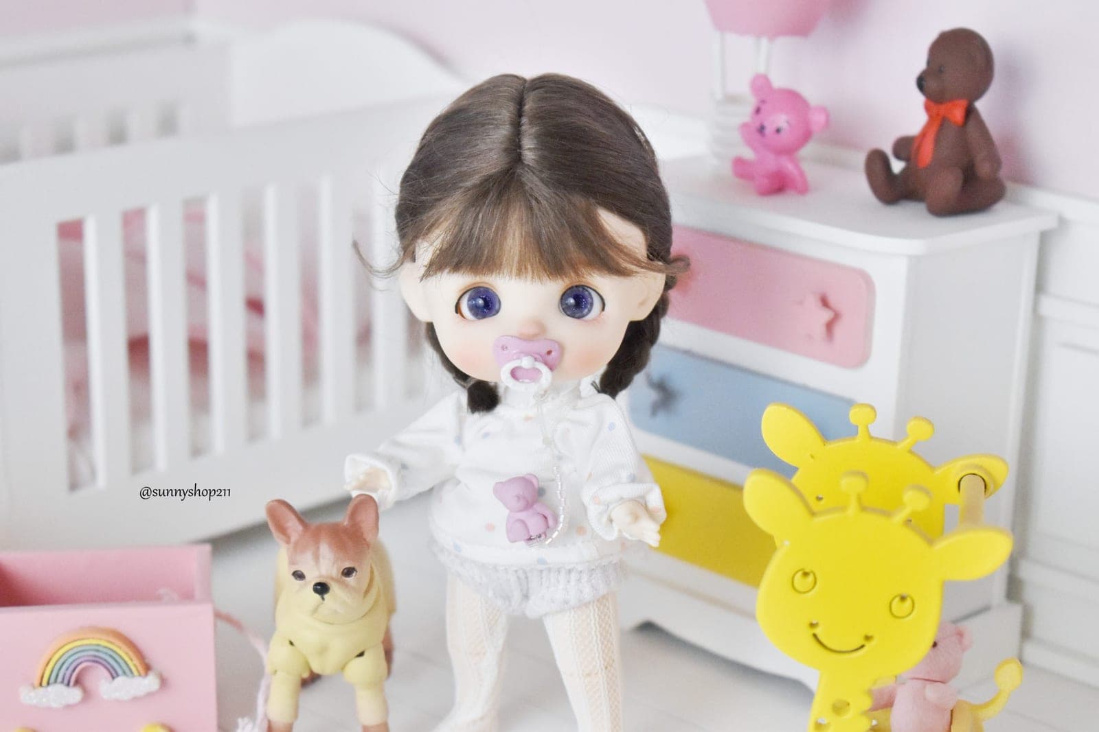Accroche tétine miniature simulation bébé bjd, pukifee, stodoll, reborn