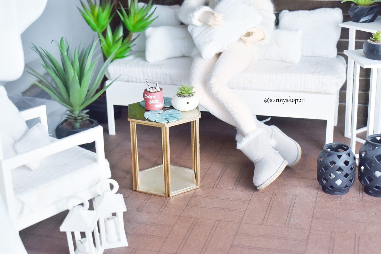 Guéridon/ table basse miniature 1/4 bjd minifee MSD