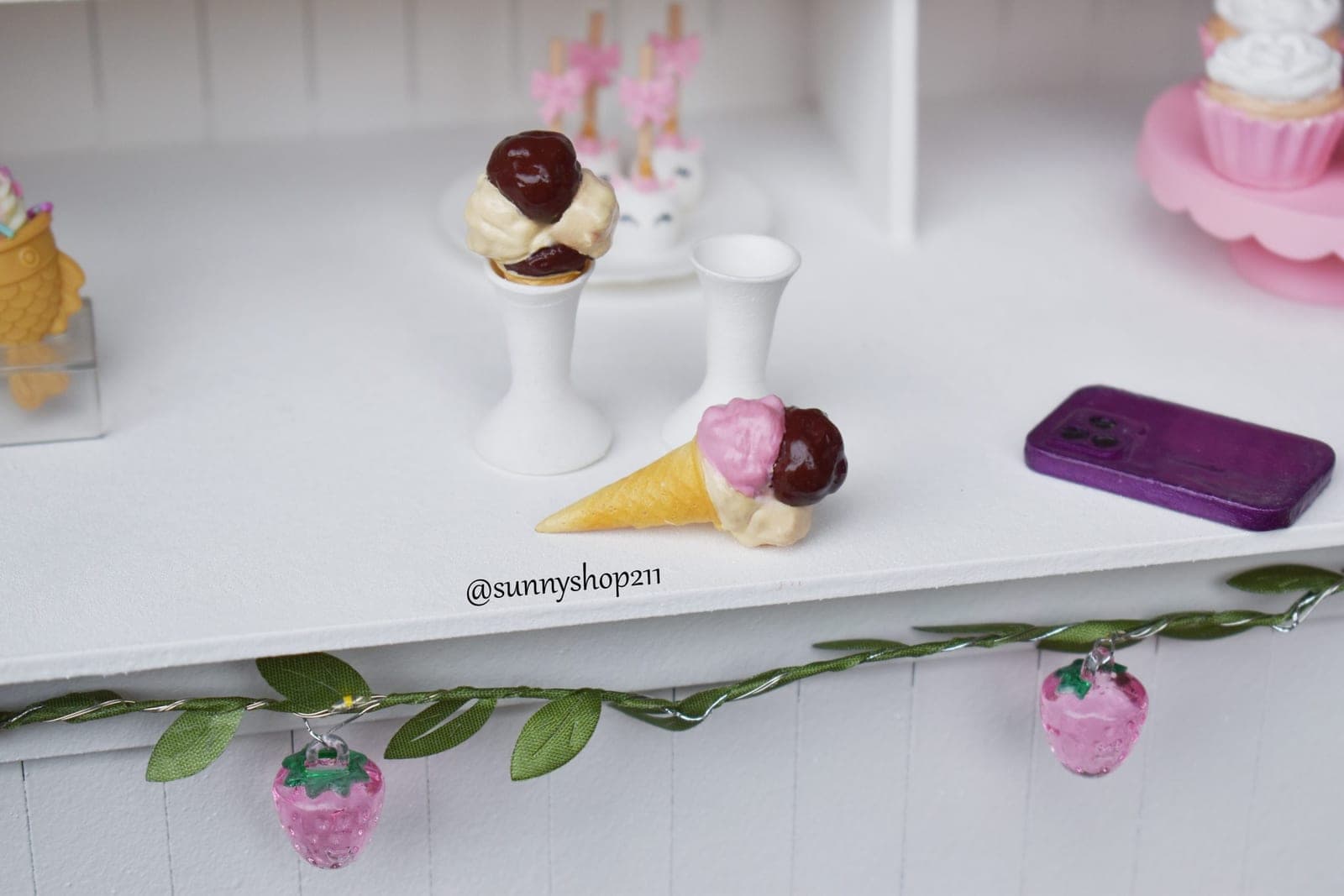 Cornet de glace simulation miniature minifee ,MSD