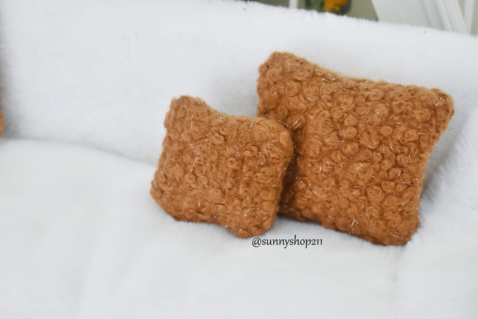 Coussin tricot miniature 1/6 1/4 Barbie, minifee , MSD