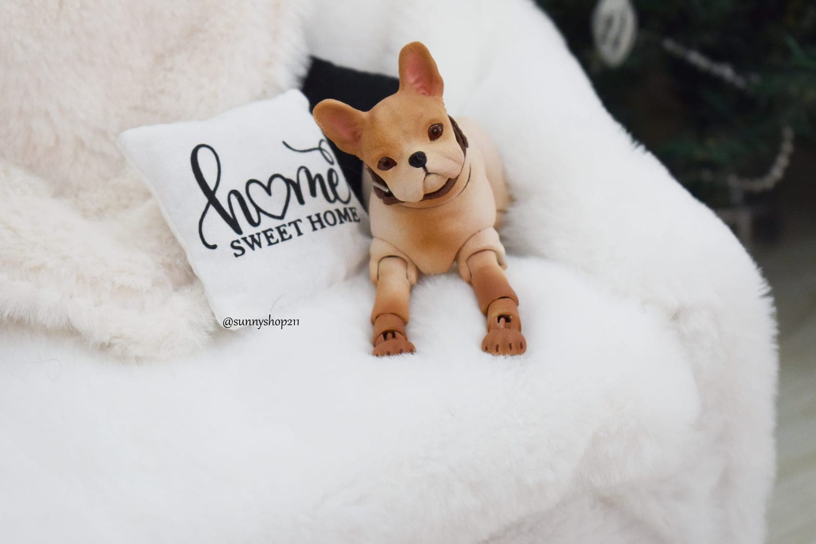? Bouledogue Français BJD – Miniature articulée (env. 9,5 cm)
