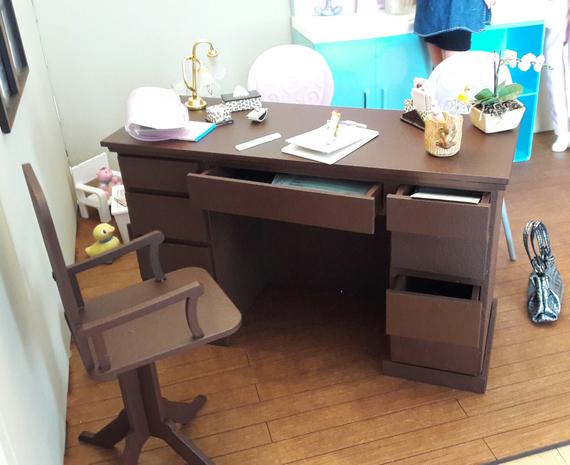 Bureau 1/6 miniature Barbie