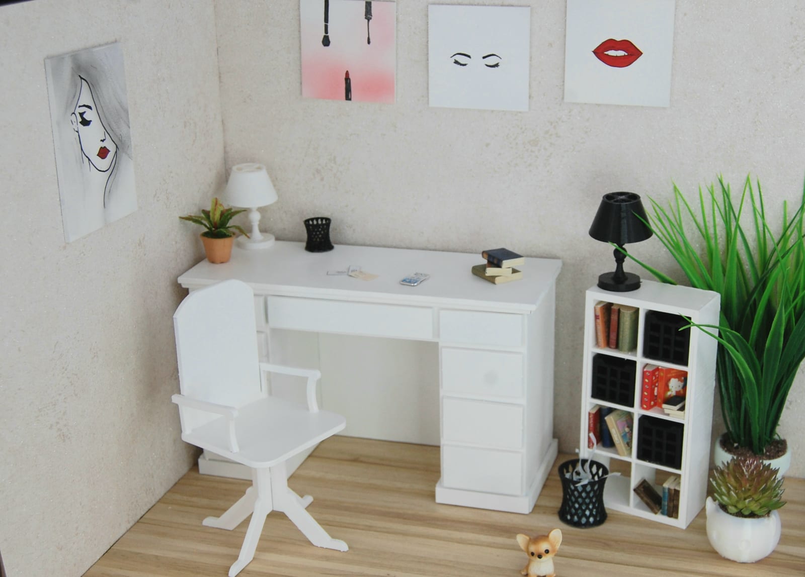 Bureau 1/6 miniature Barbie