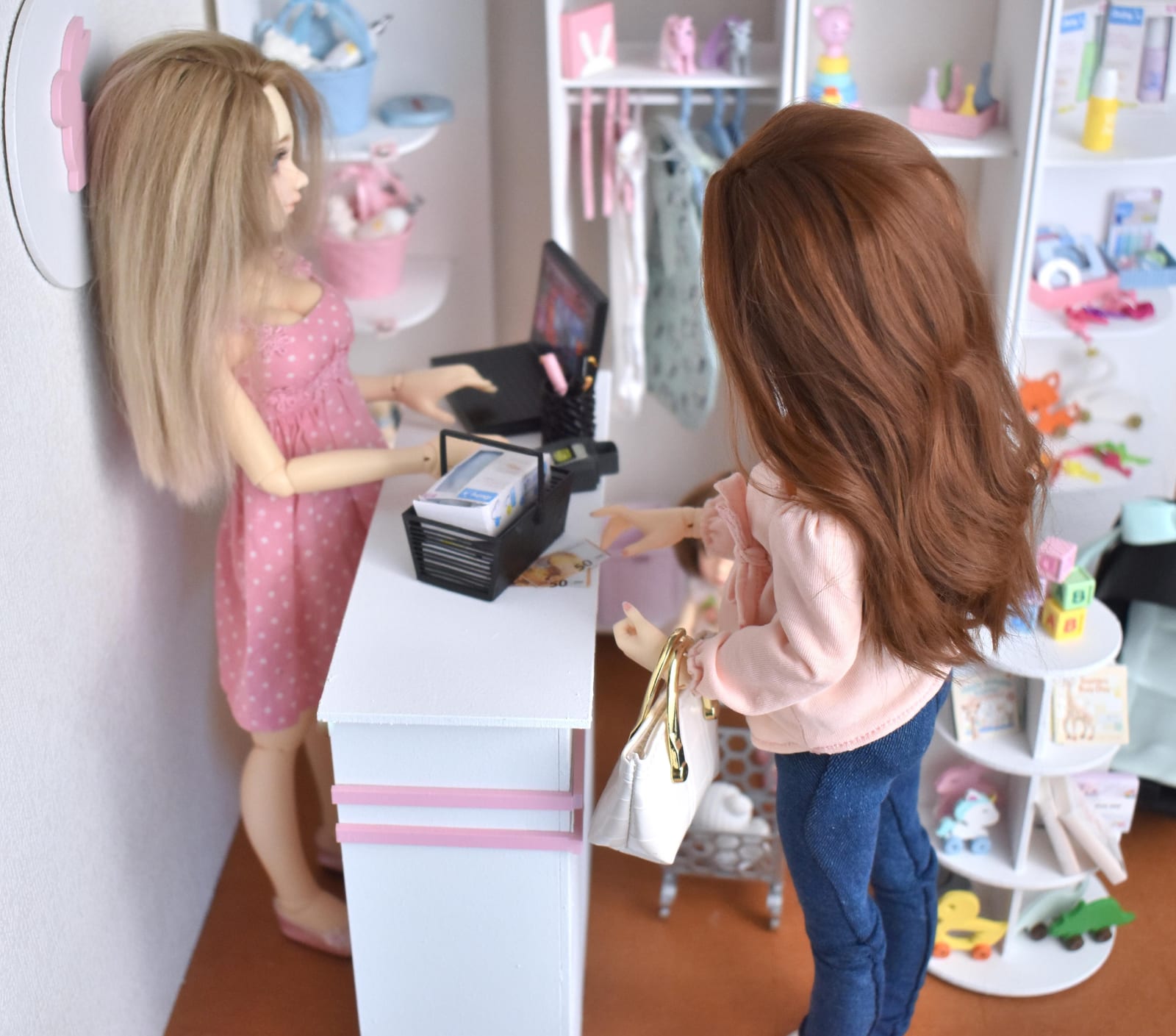 Panier shopping simulation miniature 