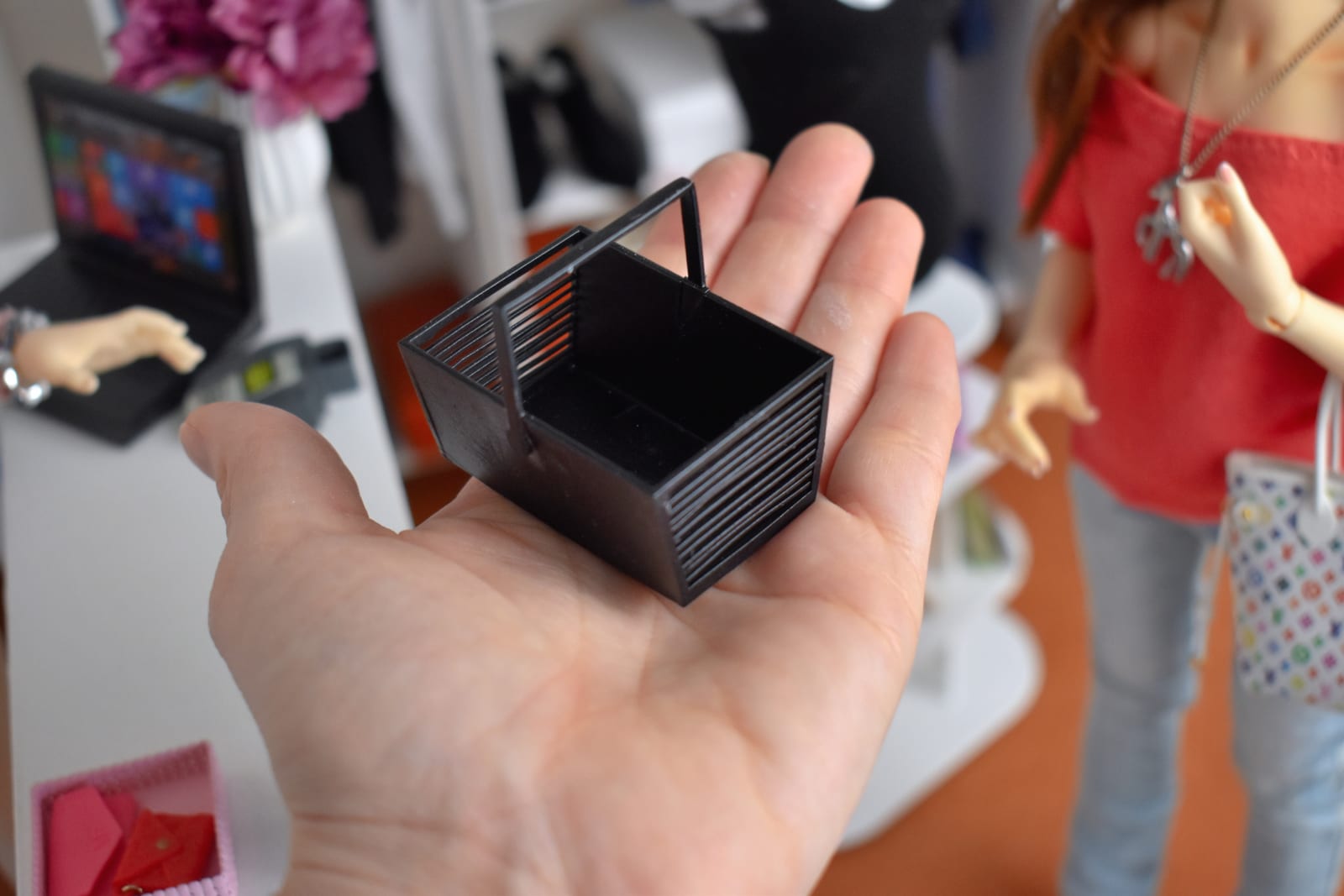 Panier shopping simulation miniature 