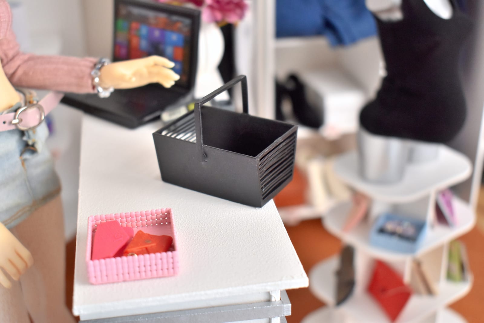 Panier shopping simulation miniature 