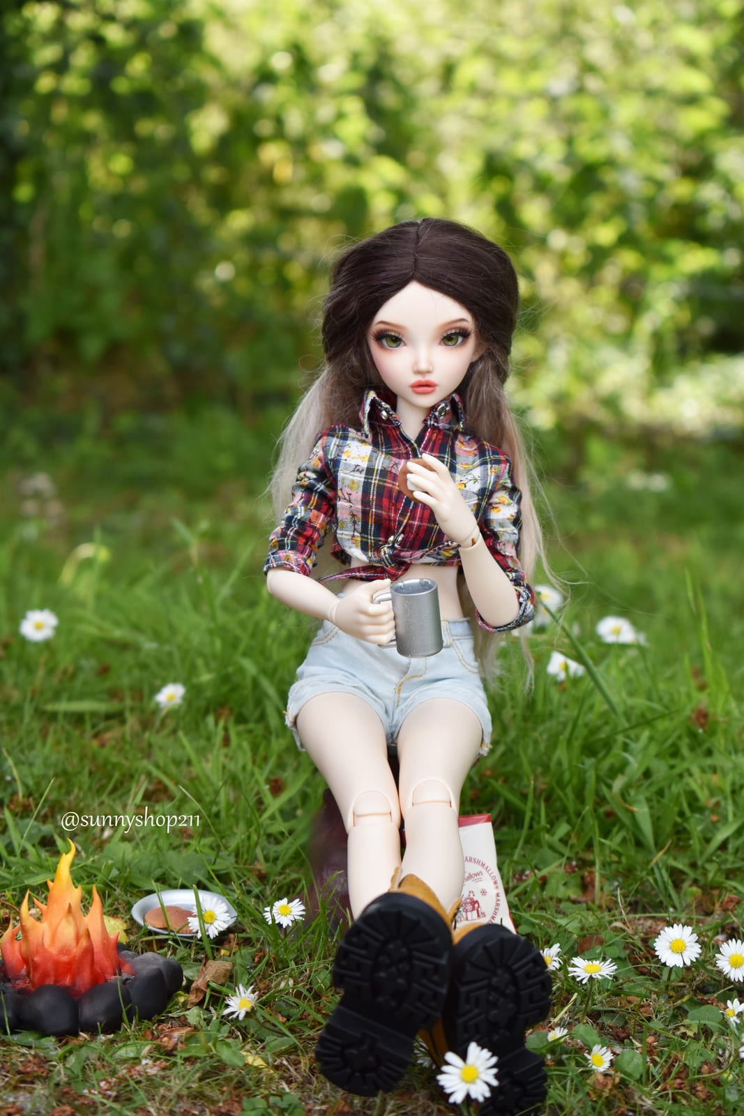 Miniature simulation camping dish set, 1/4 scale for BJD Minifee