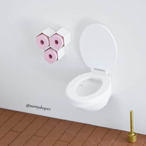 Ensemble WC miniature 1/4 diorama minifee, MSD