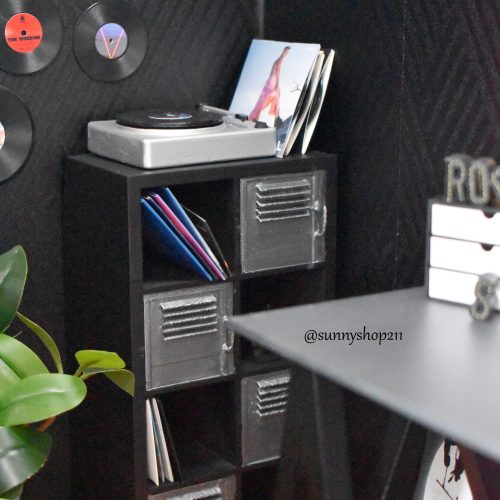 🎸 Étagère industrielle miniature 1/4 & 1/6 – Rangement style Rock & Loft Urbain