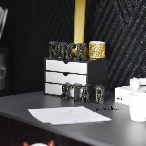 Lettres décoratives « ROCK » & « STAR » – Décoration miniature pour dolls 1/4 & 1/6