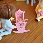 Miniature lit bébé bjd