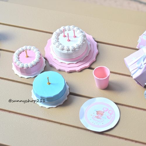 Gâteaux simulation miniature anniversaire 1/6 1/4 1/3 Barbie, pullip, blythe,  bjd MSD minifee, SD