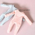 Pyjama lapin bjd bébé 10 cm