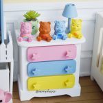 🧸 Bisounours miniature assis – Accessoire nursery BJD