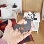 Cadre cerf et lune miniature décoration bjd, minifee, unoa