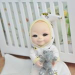 Doudou hippopotame miniature obitsu 11,pukifee, lati Yellow, bjd bébé