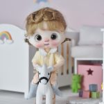 Cheval à bascule miniature bjd nappy choo, obitsu 11
