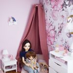 Nouvelle chambre bébé miniature thème cygne