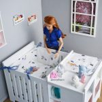 Lit de bébé miniature – Taille 1/6 (option simple ou double)