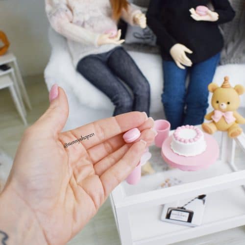 Lot de 3 macarons miniature 1/4 1/3 BJD Minifee, MSD, SD