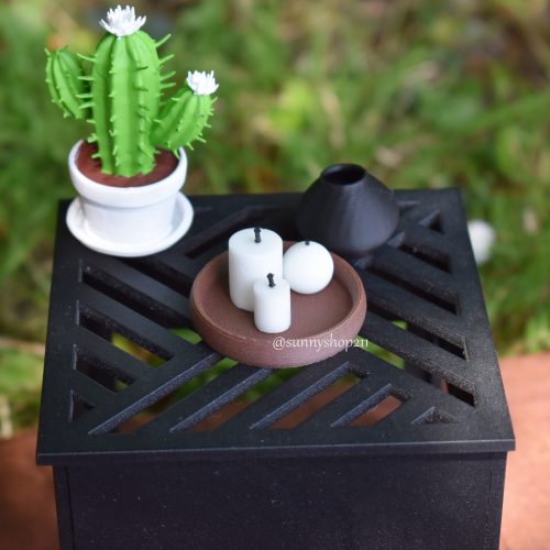 Ensemble de bougies miniatures avec plateau – 1/6 · 1/4