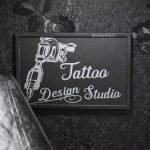 🖤 Cadre mural "Tattoo Design Studio" miniature – 1/6 · 1/4