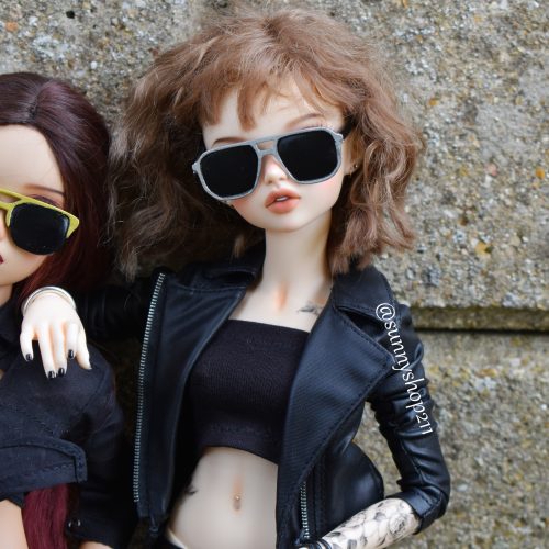 Lunettes de soleil « Midnight » – Simulation miniature BJD